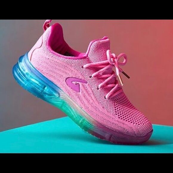 Girls clear sole sneaker lightweight breathable mesh upper - Picture 1 of 6